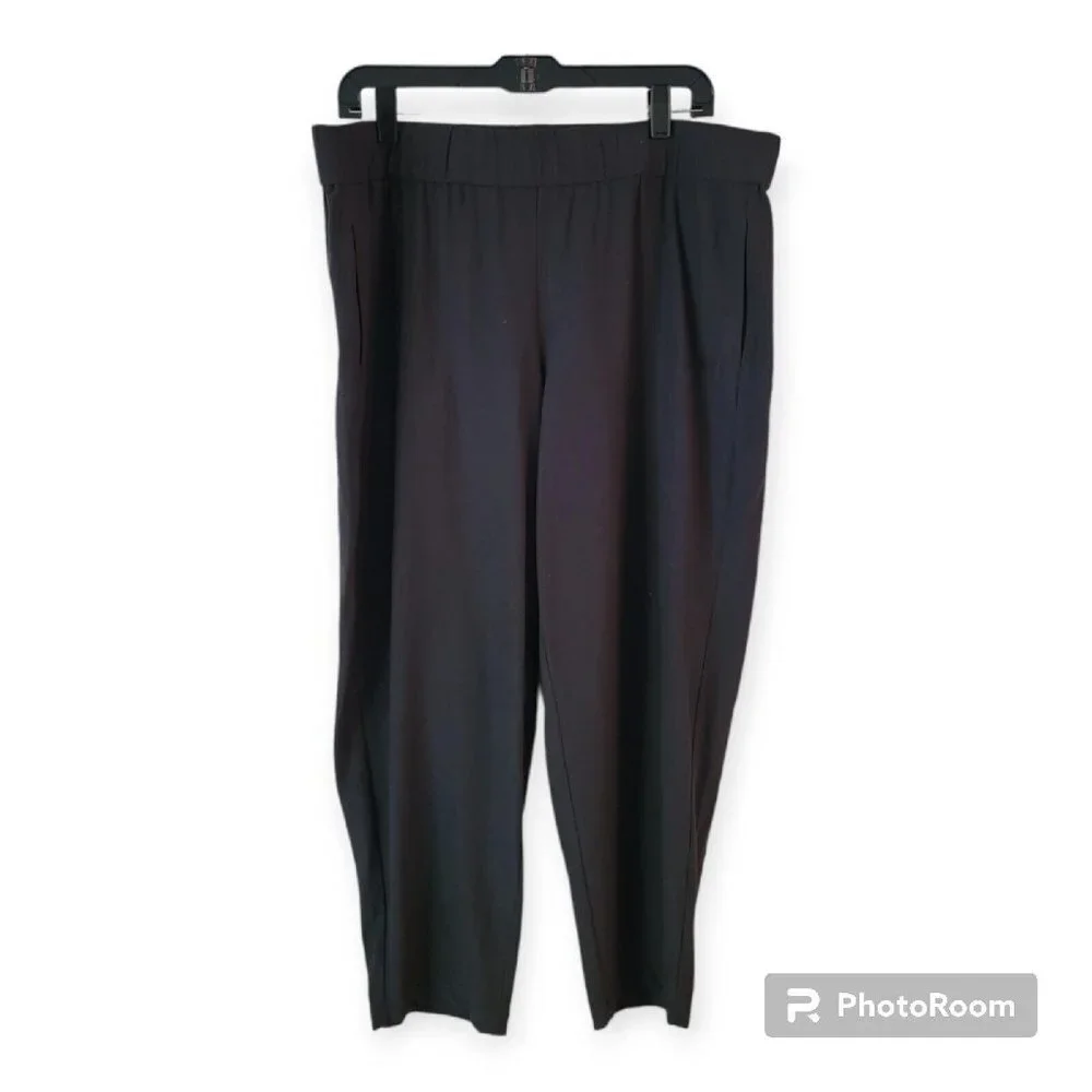 Eileen Fisher Gray Pullon Cropped Pants Size Large